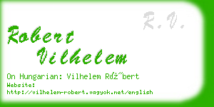 robert vilhelem business card